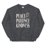 Peace Patience Kindness // Womens Boyfriend Fit Sweatshirt