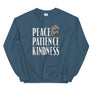 Peace Patience Kindness // Womens Boyfriend Fit Sweatshirt