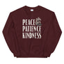 Peace Patience Kindness // Womens Boyfriend Fit Sweatshirt
